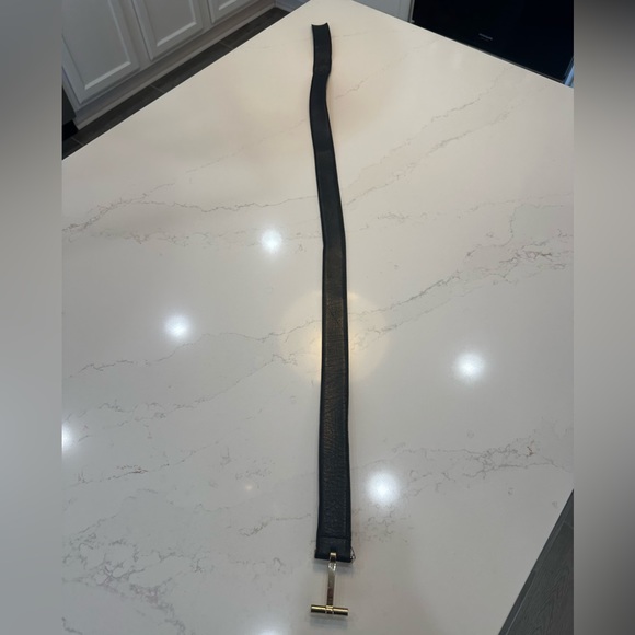 Tom Ford Black Leather Belt Gold Hardware 100/40 36 US Men’s Authentic - Picture 3 of 8